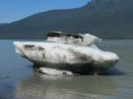 Ice chunk left behind by a recent flood